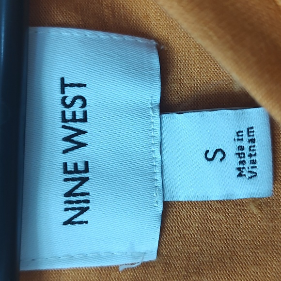 Nine West Orange Ruched Dress small Autumn Gold - Picture 3 of 5